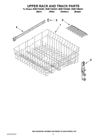 09 - Upper Rack And Track Parts parts for Maytag Dishwasher MDB7749SAQ1 / from AppliancePartsPros.com
