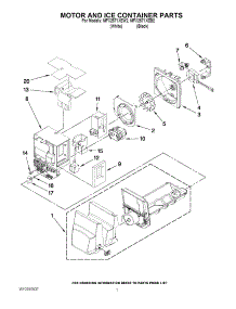 04 - Motor And Ice Container Parts parts for Maytag Refrigerator MFX2571XEW2 / from AppliancePartsPros.com