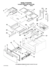 03 - Shelf Parts parts for Maytag Refrigerator MFX2571XEW3 / from AppliancePartsPros.com