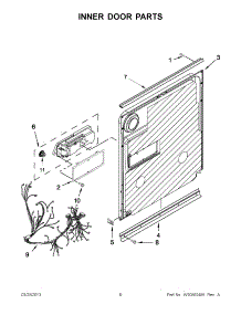 03 - Inner Door Parts parts for Maytag Dishwasher MDB7749SBQ1 / from AppliancePartsPros.com