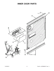 03 - Inner Door Parts parts for Maytag Dishwasher MDB7749SBW0 / from AppliancePartsPros.com