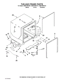 05 - Tub And Frame Parts parts for Maytag Dishwasher MDB7759AWB1 / from AppliancePartsPros.com