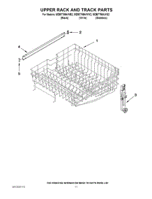 09 - Upper Rack And Track Parts parts for Maytag Dishwasher MDB7759AWB2 / from AppliancePartsPros.com