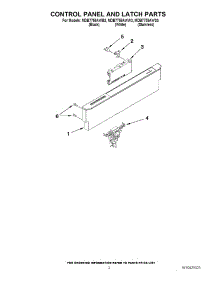 02 - Control Panel And Latch Parts parts for Maytag Dishwasher MDB7759AWB3 / from AppliancePartsPros.com