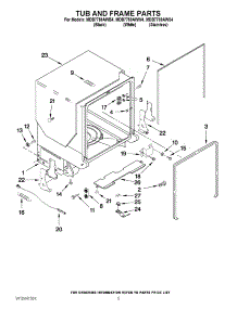 05 - Tub And Frame Parts parts for Maytag Dishwasher MDB7759AWB4 / from AppliancePartsPros.com