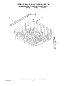 09 - Upper Rack And Track Parts parts for Maytag Dishwasher MDB7759AWS1 / from AppliancePartsPros.com