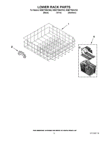 10 - Lower Rack Parts parts for Maytag Dishwasher MDB7759AWS2 / from AppliancePartsPros.com