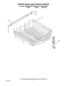 09 - Upper Rack And Track Parts parts for Maytag Dishwasher MDB7759AWS3 / from AppliancePartsPros.com