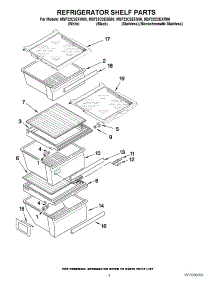 03 - Refrigerator Shelf Parts parts for Maytag Refrigerator MSF22C2EXB00 / from AppliancePartsPros.com