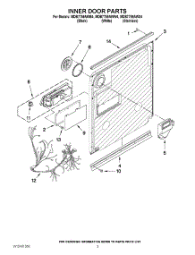 03 - Inner Door Parts parts for Maytag Dishwasher MDB7759AWS4 / from AppliancePartsPros.com