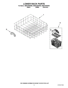 10 - Lower Rack Parts parts for Maytag Dishwasher MDB7759AWS4 / from AppliancePartsPros.com