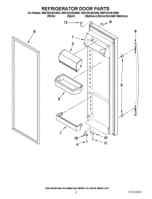 06 - Refrigerator Door Parts parts for Maytag Refrigerator MSF22C2EXM00 / from AppliancePartsPros.com