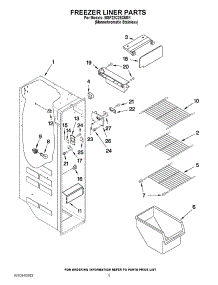 04 - Freezer Liner Parts parts for Maytag Refrigerator MSF22C2EXM01 / from AppliancePartsPros.com