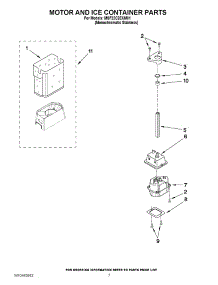 05 - Motor And Ice Container Parts parts for Maytag Refrigerator MSF22C2EXM01 / from AppliancePartsPros.com