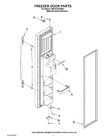07 - Freezer Door Parts parts for Maytag Refrigerator MSF22C2EXM01 / from AppliancePartsPros.com