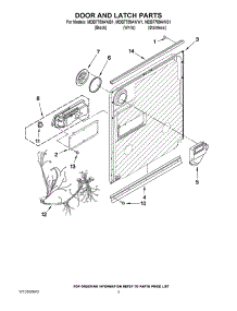03 - Door And Latch Parts parts for Maytag Dishwasher MDB7759AWW1 / from AppliancePartsPros.com