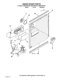 03 - Inner Door Parts parts for Maytag Dishwasher MDB7759AWW2 / from AppliancePartsPros.com