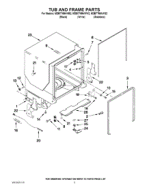 05 - Tub And Frame Parts parts for Maytag Dishwasher MDB7759AWW2 / from AppliancePartsPros.com