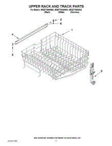 09 - Upper Rack And Track Parts parts for Maytag Dishwasher MDB7759AWW4 / from AppliancePartsPros.com