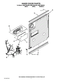 03 - Inner Door Parts parts for Maytag Dishwasher MDB7759SAB0 / from AppliancePartsPros.com