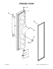 07 - Freezer Door parts for Maytag Refrigerator MSF22D4XAW00 / from AppliancePartsPros.com