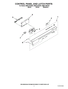 02 - Control Panel And Latch Parts parts for Maytag Dishwasher MDB7759SAB1 / from AppliancePartsPros.com