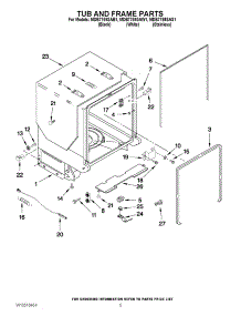 05 - Tub And Frame Parts parts for Maytag Dishwasher MDB7759SAB1 / from AppliancePartsPros.com