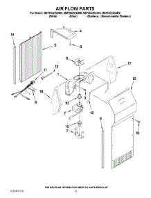 09 - Air Flow Parts parts for Maytag Refrigerator MSF25C2EXM00 / from AppliancePartsPros.com