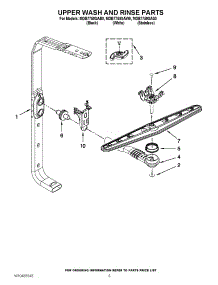 07 - Upper Wash And Rinse Parts parts for Maytag Dishwasher MDB7759SAS0 / from AppliancePartsPros.com