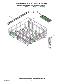 09 - Upper Rack And Track Parts parts for Maytag Dishwasher MDB7759SAS0 / from AppliancePartsPros.com