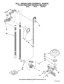 04 - Fill, Drain And Overfill Parts parts for Maytag Dishwasher MDB7759SAS1 / from AppliancePartsPros.com