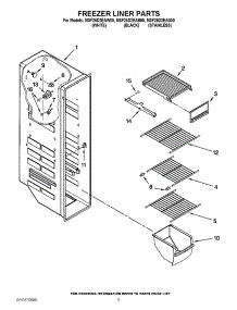 04 - Freezer Liner Parts parts for Maytag Refrigerator MSF25D2EAB00 / from AppliancePartsPros.com
