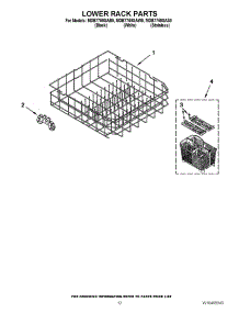 10 - Lower Rack Parts parts for Maytag Dishwasher MDB7759SAW0 / from AppliancePartsPros.com