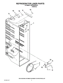 02 - Refrigerator Liner Parts parts for Maytag Refrigerator MSF25D2EAS01 / from AppliancePartsPros.com