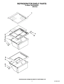 03 - Refrigerator Shelf Parts parts for Maytag Refrigerator MSF25D2EAS01 / from AppliancePartsPros.com
