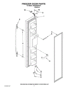 07 - Freezer Door Parts parts for Maytag Refrigerator MSF25D2EAS01 / from AppliancePartsPros.com