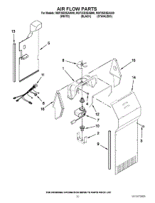 12 - Air Flow Parts parts for Maytag Refrigerator MSF25D2EAW00 / from AppliancePartsPros.com