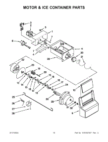 05 - Motor & Ice Container Parts parts for Maytag Refrigerator MSF25D4XAB00 / from AppliancePartsPros.com