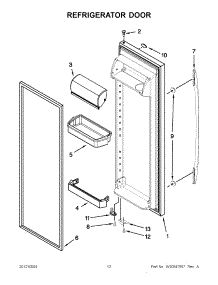 06 - Refrigerator Door parts for Maytag Refrigerator MSF25D4XAB00 / from AppliancePartsPros.com
