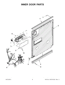03 - Inner Door Parts parts for Maytag Dishwasher MDB7759SAW3 / from AppliancePartsPros.com