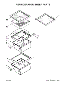 03 - Refrigerator Shelf Parts parts for Maytag Refrigerator MSF25D4XAM00 / from AppliancePartsPros.com