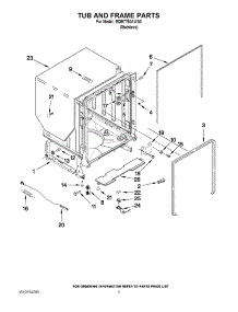 05 - Tub And Frame Parts parts for Maytag Dishwasher MDB7760AWS0 / from AppliancePartsPros.com