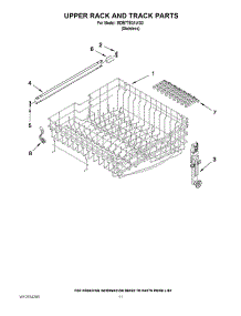 09 - Upper Rack And Track Parts parts for Maytag Dishwasher MDB7760AWS0 / from AppliancePartsPros.com
