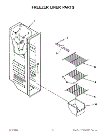 04 - Freezer Liner Parts parts for Maytag Refrigerator MSF25D4XAW00 / from AppliancePartsPros.com