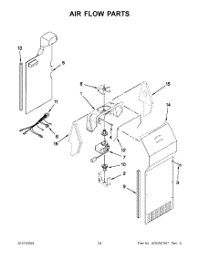 12 - Air Flow Parts parts for Maytag Refrigerator MSF25D4XAW00 / from AppliancePartsPros.com