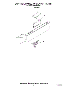 02 - Control Panel And Latch Parts parts for Maytag Dishwasher MDB7760AWS1 / from AppliancePartsPros.com