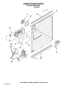 03 - Inner Door Parts parts for Maytag Dishwasher MDB7760AWS1 / from AppliancePartsPros.com