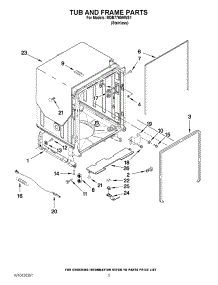 05 - Tub And Frame Parts parts for Maytag Dishwasher MDB7760AWS1 / from AppliancePartsPros.com