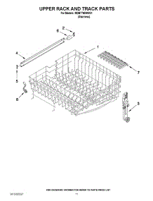 09 - Upper Rack And Track Parts parts for Maytag Dishwasher MDB7760AWS1 / from AppliancePartsPros.com