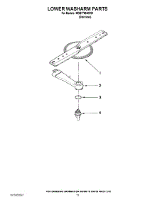 11 - Lower Washarm Parts parts for Maytag Dishwasher MDB7760AWS1 / from AppliancePartsPros.com